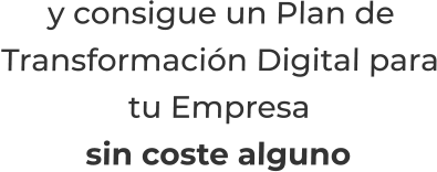 y consigue un Plan deTransformación Digital paratu Empresasin coste alguno