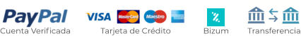 Cuenta Verificada Tarjeta de Crédito Transferencia Bizum